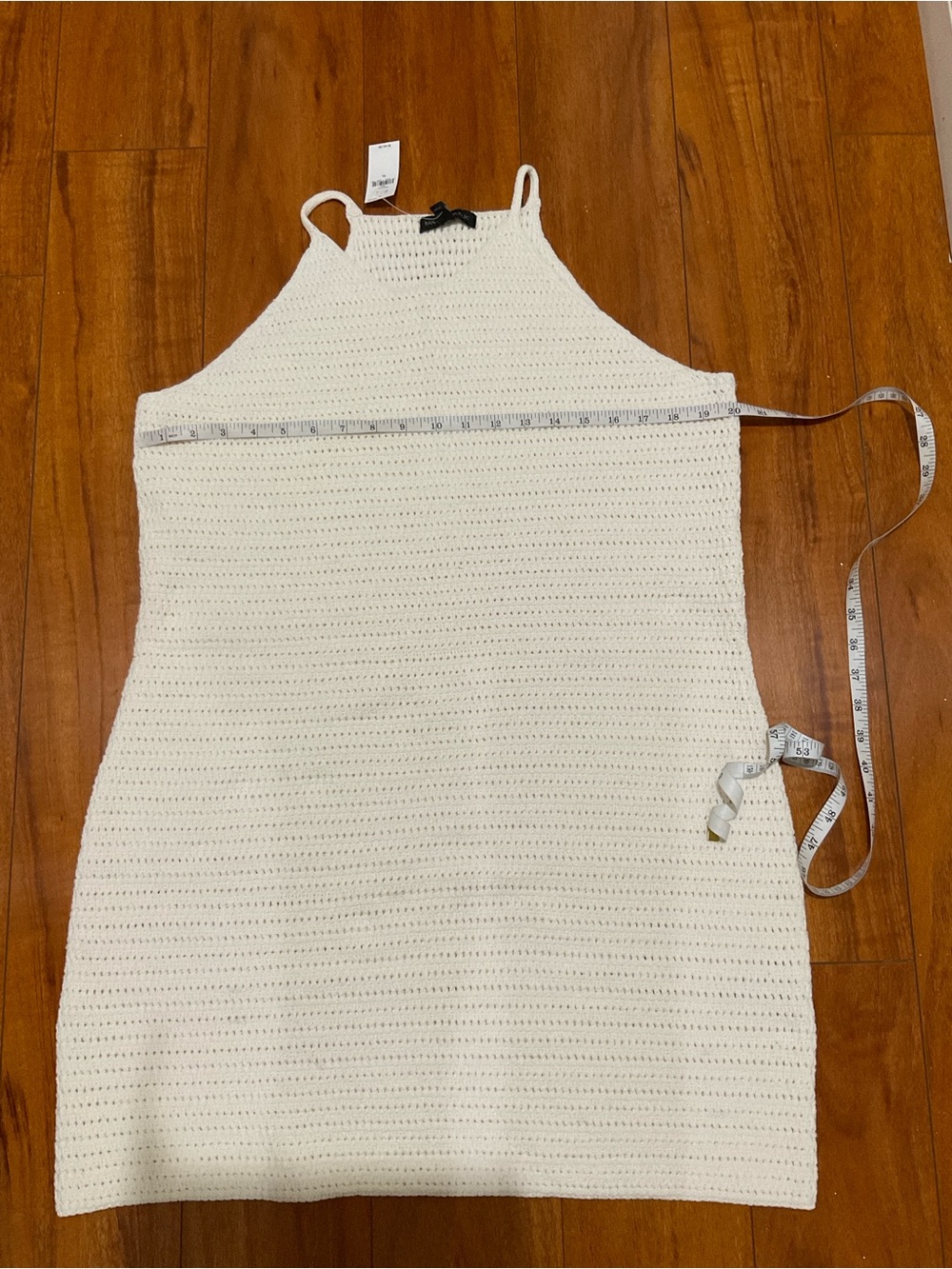 Banana Republic Cream Crochet Halter Mini Dress